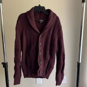 Knit burgundy sweater